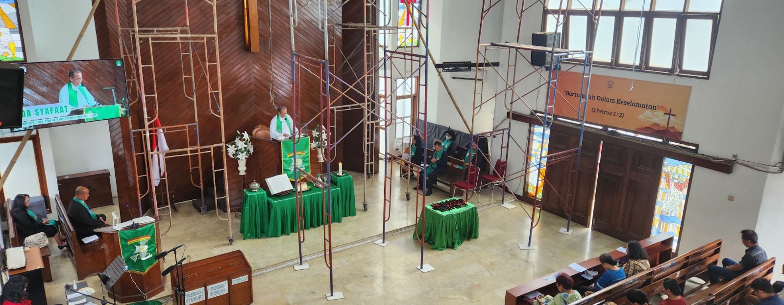 On renovation: Ruang ibadah GPIB Ekklesia