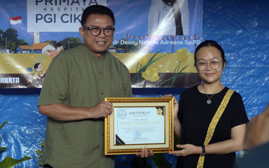 Penerimaan Sertifikat Penghargaan Dari Primaya PGI Cikini 2026